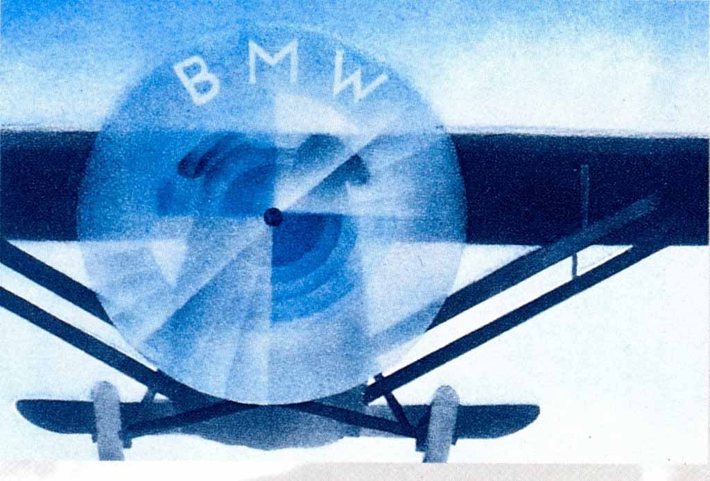 BMW propeller logo advertisement