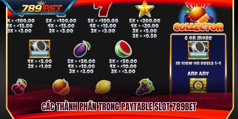 Paytable Slot 789BET – Đọc Bảng Trả Thưởng Trước Khi Chơi 3 Các yếu tố cấu thành bảng trả thưởng slot 789 BET
